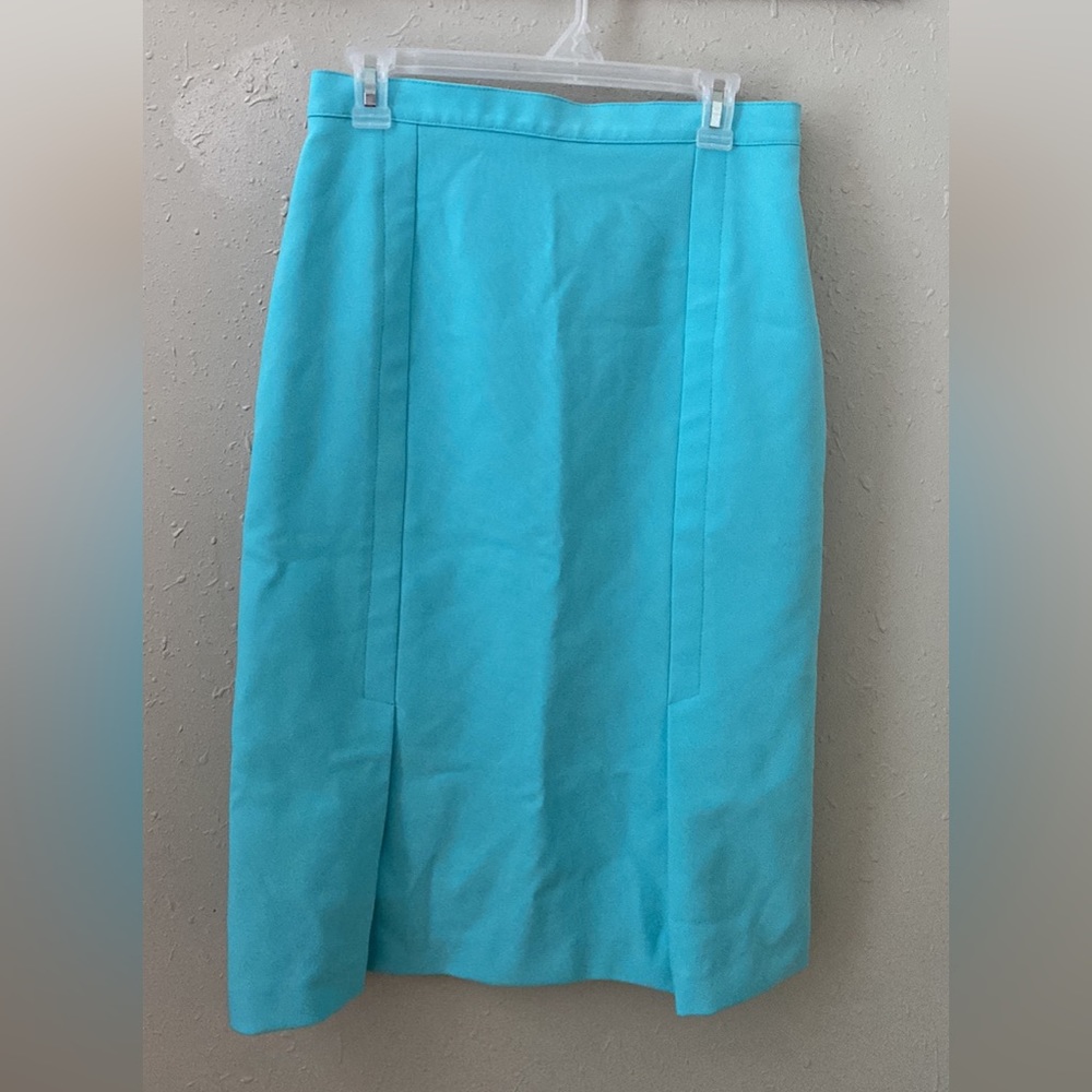 Blue pencil skirt